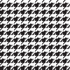 Black and white pattern adapted from houndstooth pattern, seamless pattern.
