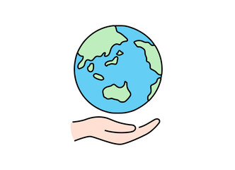 手と地球 SDGs アイコン