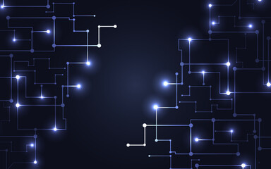 Vector abstract lines hexagon technology wave background illustration vector