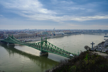 Fototapeta na wymiar Budapest freedom bridge, Hungary