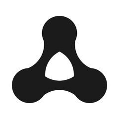 Triple Metaball Triangle Frame Silhouette Icon