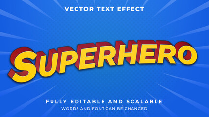 superhero heroes 3d editable text effect 