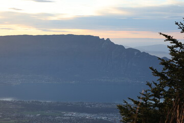 sunset in the mountains
