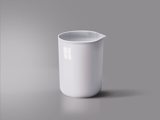 Realistic Ceramic cup mockup. 3D rendering of kitchen template
