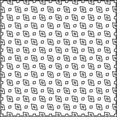 Stylish texture with figures from lines.
Abstract geometric black and white pattern for web page, textures, card, poster, fabric, textile. Monochrome graphic repeating design. 