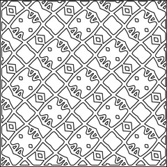 Stylish texture with figures from lines.
Abstract geometric black and white pattern for web page, textures, card, poster, fabric, textile. Monochrome graphic repeating design. 