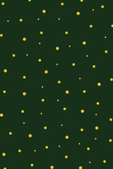Dots illustration. Book cover design. Dark green background