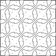 Stylish texture with figures from lines.
Abstract geometric black and white pattern for web page, textures, card, poster, fabric, textile. Monochrome graphic repeating design. 