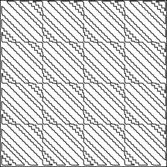 Stylish texture with figures from lines.
Abstract geometric black and white pattern for web page, textures, card, poster, fabric, textile. Monochrome graphic repeating design. 