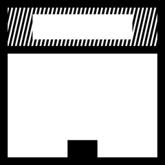 set of black and white frames
