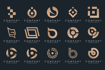 Set of creative letter B logo design template. icons for business of luxury, elegant, simple. © gemilang