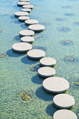 Footpath from round above the water.