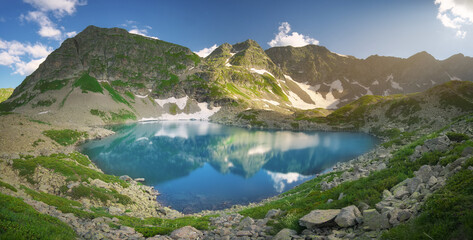 Fototapeta na wymiar Beautiful summer landscape of Caucasus mountain