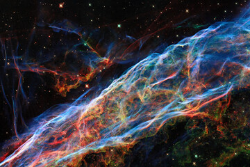 Cosmos, Universe, Veil Nebula, Constellation Cygnus - obrazy, fototapety, plakaty