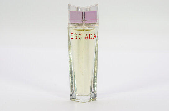 Aachen February 2021: Close-up of a miniature Escada Sentiment is a feminine fragrance of the fruity-floral fragrance family launched in 2000.