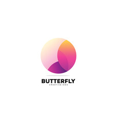butterfly logo icon template design gradient color