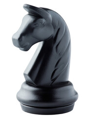 Chess piece knight isolated on transparent background. PNG format	
