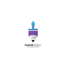 Fototapeta premium pencil logo icon design vector logo gradient