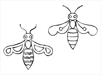 Honey Beehand Drawn Doodle Icon M_2212001