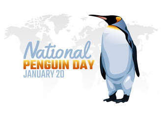 vector graphic of national penguin day good for national penguin day celebration. flat design. flyer design.flat illustration. © Jayadiudara