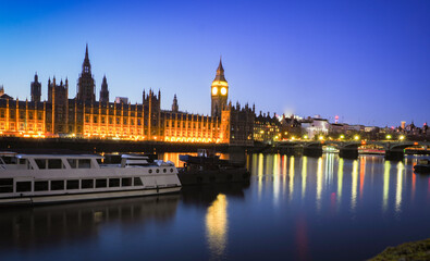 Fototapeta na wymiar London Westminster City skyline at twilight