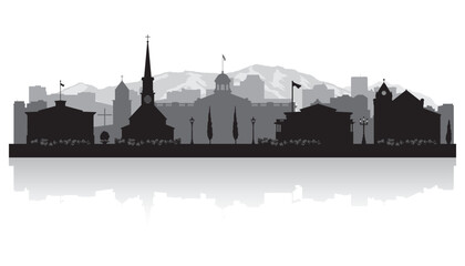 Carson City Nevada city skyline silhouette