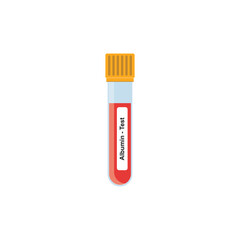 Albumin Blood Test Concept Design. Vector Illustration.