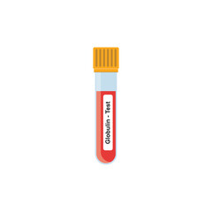 Globulin Blood Test Concept Design. Vector Illustration.