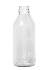 Glass bottle without cap. isolated. PGN