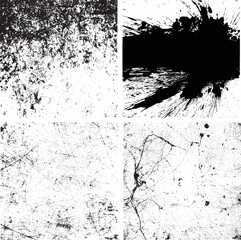 grunge textures set. background. vector illustration.
