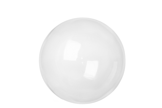 The glass bowl is empty. Isolated. PNG