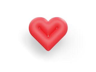 3d Rendering heart shape balloon for valentine decoration