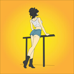 Girl are in Short and cheerful