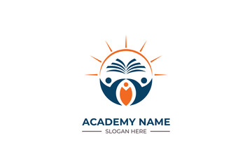 Fototapeta na wymiar education university and college school academy institute club logo. learning logo emblem style