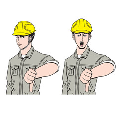 駄目だしする日本人の工事現場員