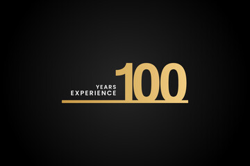 100 years experience or Best 100 years experienced vector illustration. Logos 100 years experience. Suitable for marketing logos related to 100 years of experience in the business or industry.