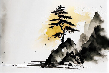 Chines ink background