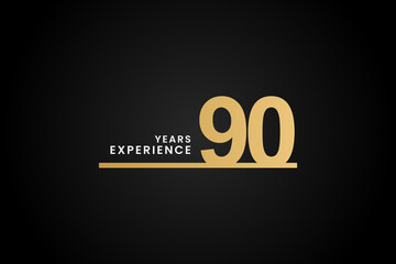 90 years experience or Best 90 years experienced vector illustration. Logos 90 years experience. Suitable for marketing logos related to 90 years of experience in the business or industry.