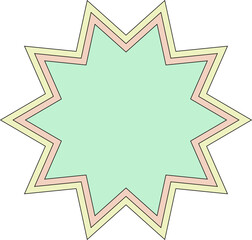 colorful modern abstract shape decoration