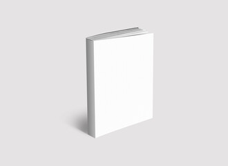 Standing paperback book mockups. Isolated realistic 3D rendering of book templates. 
