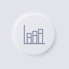 Graph icon, White Neumorphism soft UI Design for Web design, Application UI and more, Button, Vector.