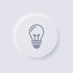 Lightbulb icon set, Multicolor neumorphism button soft UI Design for Web design, Application UI and more, Button, Vector.