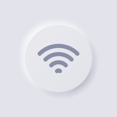 Internet Signal symbol icon, White Neumorphism soft UI Design for Web design, Application UI and more, Button, Vector.