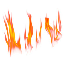 Easy to use flame overlay, transparent PNG