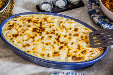 Pasta food shot with and without sauce, shot is selective focus with shallow depth of field. Photo taken at Cairo Egypt
