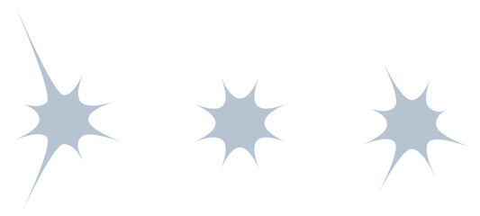 Blob star flat sign. Vector set. 