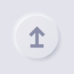Upload button icon, White Neumorphism soft UI Design for Web design, Application UI and more, Button, Vector.