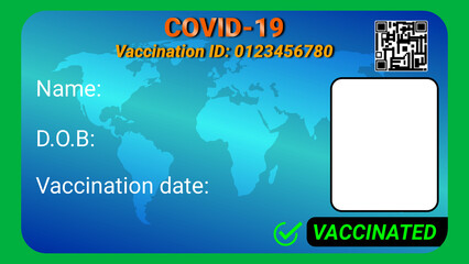 covid 19 vaccinated cirtificate with personal information