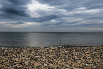 Fototapeta na wymiar Stormy weather on the beach in Cabo de Gata, Almeria