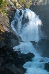 waterfall in the mountains
